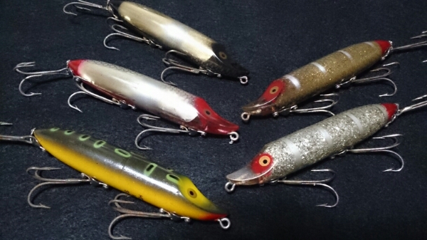 old Heddon☆NO LIPバンプスプーク☆5本セット極美レア(ヘドン