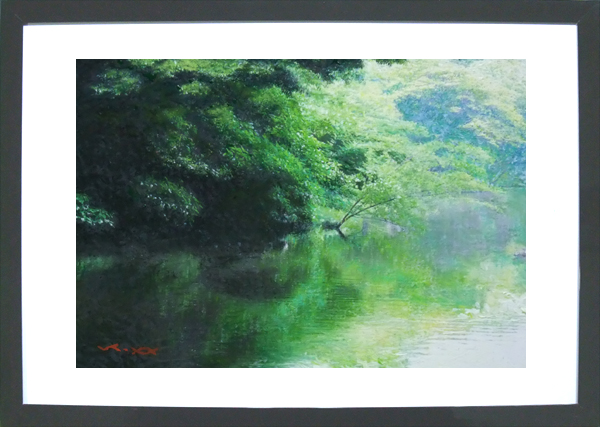 ◆林道◆新品・美品　荒木孝介SM（サムホール）『独自技法肉筆絵画』防水＆丁寧梱包 荒木孝介 Yahoo!オークション 額装 林道 SM 風景画