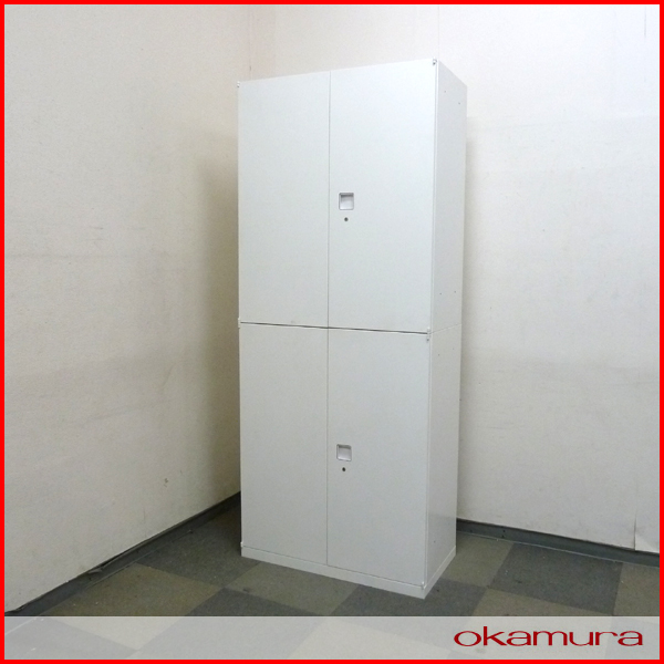 ▼オカムラ　レクトライン　両開き書庫　上下ユニット▼11万円