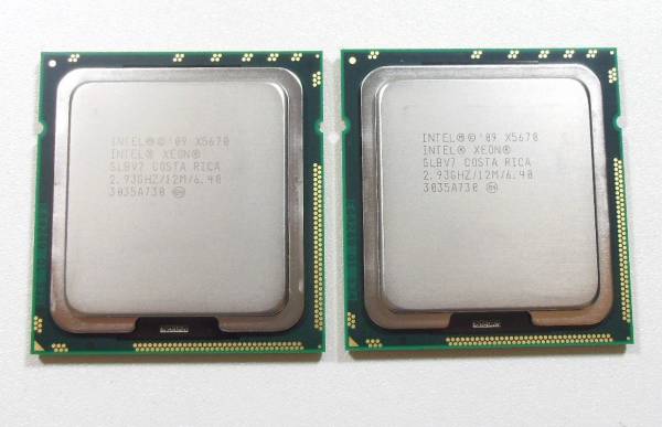 送料無料　Intel Xeon X5670 (2.93GHz/6C/12T)　LGA1366　2個組