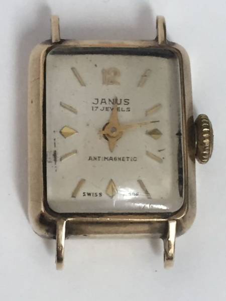 JANUS ヤヌス 腕時計 18K 750 K18 手巻き 金 17石◎fah