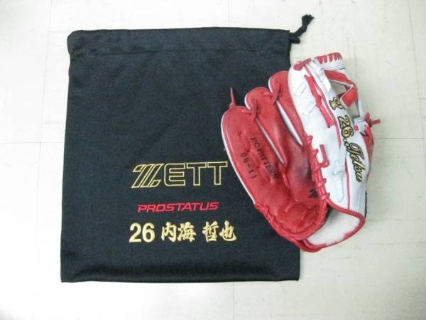 巨人軍内海投手の練習用グローブ　左投手用