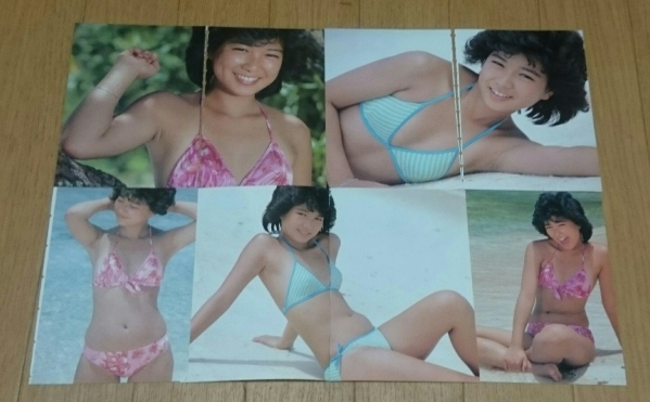 ☆堀ちえみ 水着切り抜き／ピンナップ ビキニ アイドル 昭和