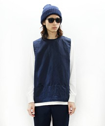 新品 タグ付き VICTIM 15ss Mサイズ シャツベスト ネイビー