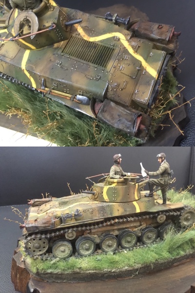 ◇1/35 硫黄島九七式中戦車チハ ジオラマ🎶(完成品)｜売買された