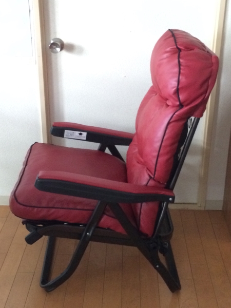 未使用品】DXリクライニングリラックスチェア ワイン色 e4 送料込