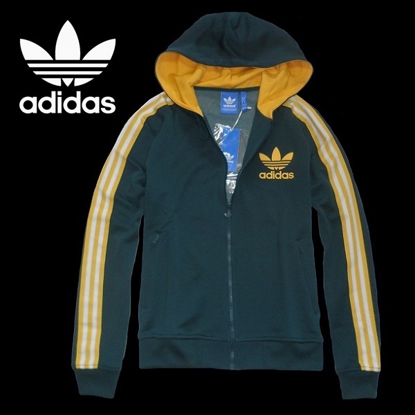 adidas Originals / ADI HOODED FLOCK パーカー緑 Ｏ 国内正規品