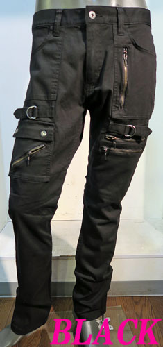 アシンメトリー変型ブッシュパンツ NGSP 31124.2黒-33INCH88cm