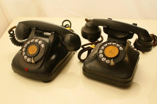 【京都】n82D1黒電話セット昭和レトロ明治アンティーク激レア