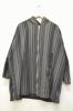 80s 90s フード付リバーシブルコート ストライプ ゆったり大きめ