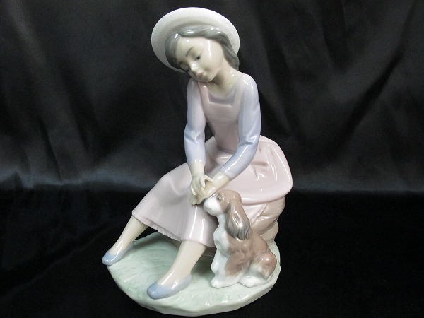 中古】LLADRO リヤドロ By My Side #7645 フィギュリン 置物