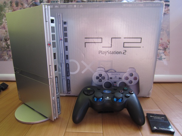 PS2 SCPH-75000 SSS サテンシルバー ＋ワイヤレスコントローラ