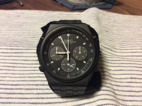 セイコー スピードマスター 7a28 黒 未使用品 希少 稼働品 SEIKO