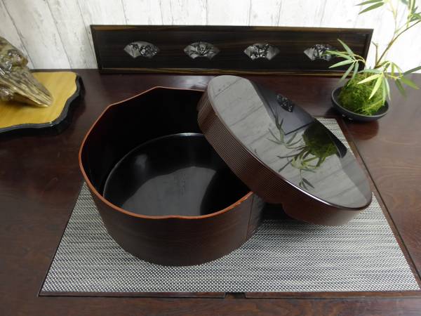 伝統漆芸 工芸 漆器 茶櫃 銀杏 茶道具 小物 和風 和食 錦 s451s
