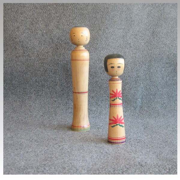 宝舞★No.11★郷土人形『 こけし 2点 』在銘