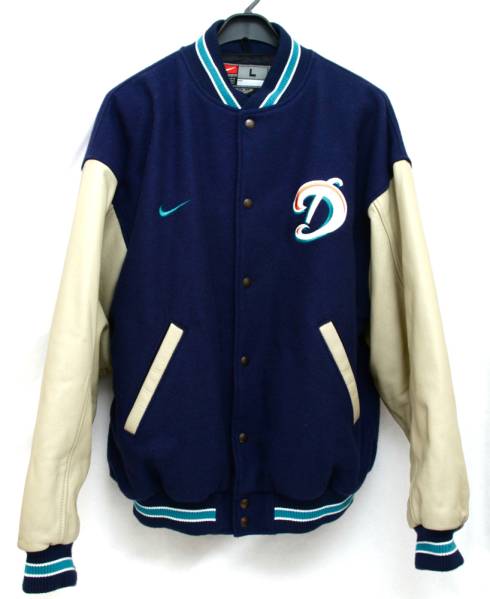 カナダ製 NIKE NFL ナイキ 袖レザースタジャン DOLPHINS L