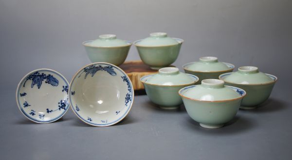 蓋付き碗　7客 青磁蓋茶碗 七客 仏手柑図 廣明舎製 SI29S2(漆芸)｜売買された