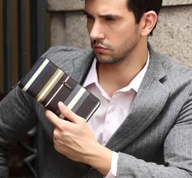 即決 ストライプ長財布ERPC　大人気メンズ☆ 新品