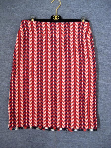 新品タグ付【CHANEL シャネル】ココマーク ツイード スカート 新タグ付