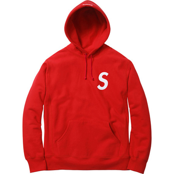 値下 【Ｓ】15aw★Supreme★ S Logo hooded Sロゴ フード 赤