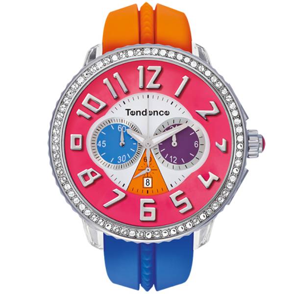 なが テンデンス Tendence クレイジー CRAZY 腕時計 新品 オレンジ青