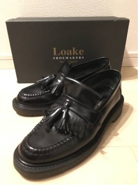 Loake ローク タッセルローファー 黒5ハーフ