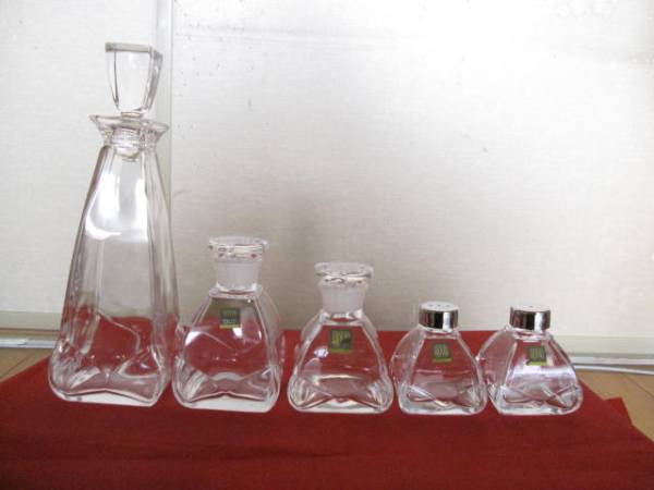 ◆HOYA◆調味料入れ　クリスタル　日本製　５点