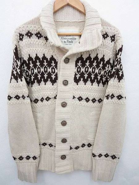 アバクロンビー&フィッチ カウチンセーター ニットカーディガンM