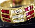 E1308 ルビー1.54ct 絶品ダイヤ0.46ct 最高級18Kリング 10.6g