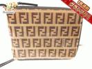 ズッカ柄 フェンディ 長財布 FENDI ラウンドファスナー キャンバス 