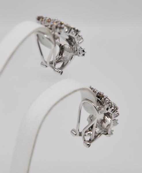 大黒屋◇１円～カラフルダイヤ　ピアス/イヤリング　WG　8.4g