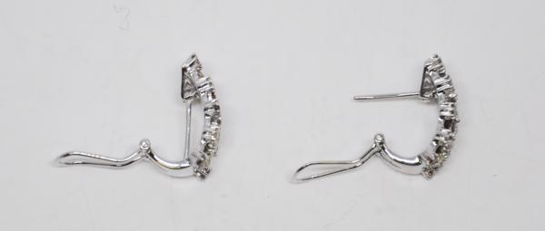 大黒屋◇１円～カラフルダイヤ　ピアス/イヤリング　WG　8.4g