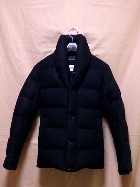 【MONKEY TIMEボリュームネック上質紺ウールダウンジャケットS】