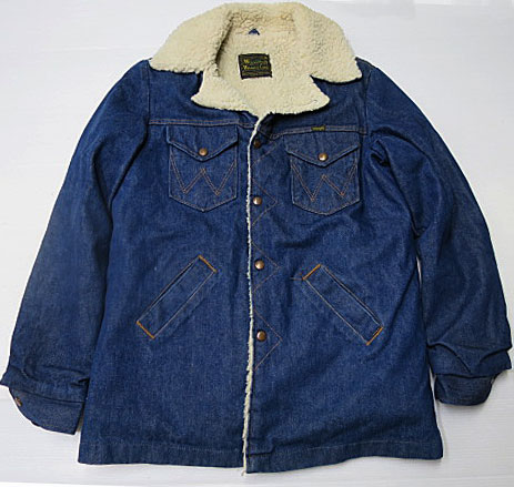 UDJ35ラングラーwrangle米国製ランチコートmデニム80'ビンテージ