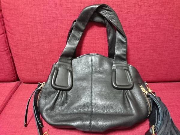 VIOLAd'ORO VITO (ヴィオラドーロ) 2way レザートートバック(黒)