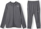 新品アディダス スウェットジャージ上下 黒灰 ジップパーカー M
