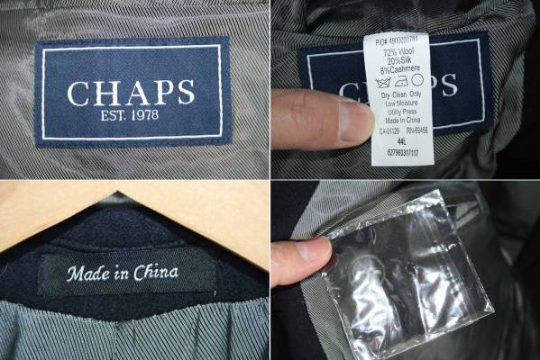 ☆未使用☆チャップス☆CHAPS EST.1978 タグ付き 紺ブレザー カシミア 