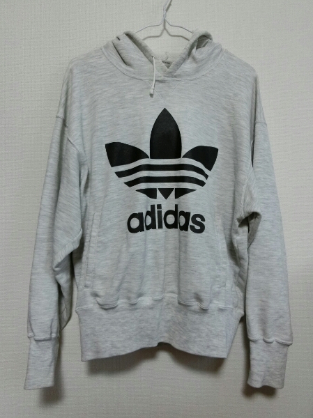 アディダス adidas ロゴパーカー 古着 リブ付き used