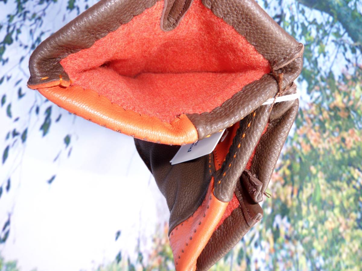 ヴィヴィアンウエストウッド/Vivienne Westwood 新品　紳士 オーブの型押し 柔らかい 羊革/鹿革/レザー ニット裏 手袋☆24cm