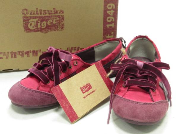 オニツカタイガー onitsukatigerサテンスエードコンビスニーカー