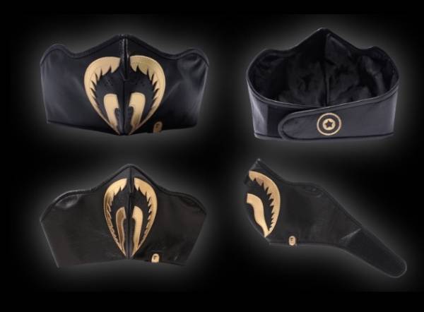 A BATHING APE BLACK SHARK LEATHER MASK シャーク マスク BAPE