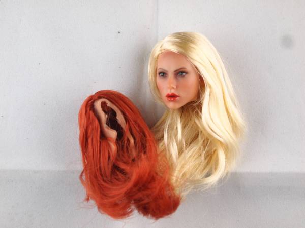 1/6 女性美人&ヘッドパーツ with two hair red & gold