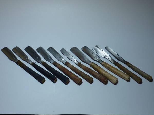 骨董　収蔵　『日本剃刀１０本』　古美術　東洋彫刻　雑貨　