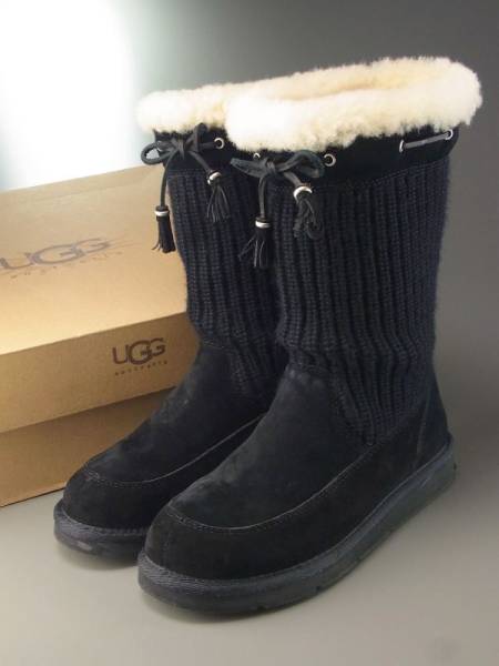 A4127*UGG/アグ*サバーブクロッシェ*ニット/ムートンブーツ/8