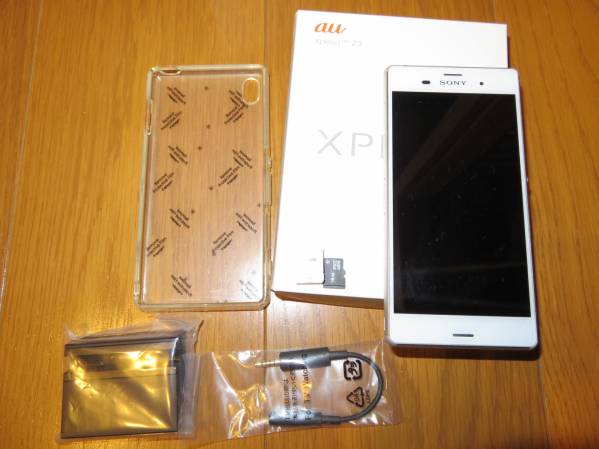 au XperiaZ3 SOL26ホワイト+ケース+16GB+おまけ多数 制限〇 USED