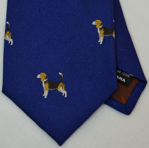●▼▼DAKSダックスネクタイ(犬，紺)新品
