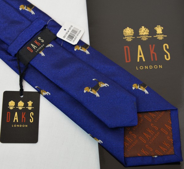 ●▼▼DAKSダックスネクタイ(犬，紺)新品
