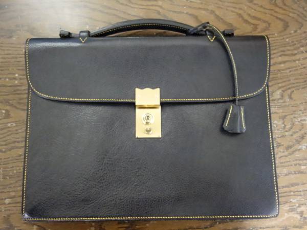 値下 Fugee フジイ 藤井鞄店 総手縫い鞄!バッファロー革 黒 美品
