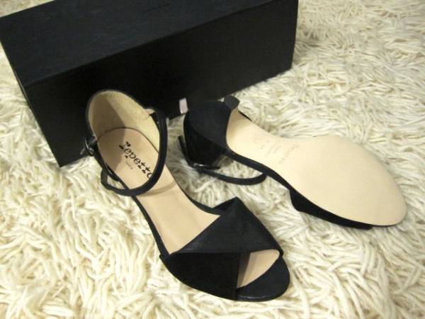 Repetto試着のみ ローヒールサンダル 黒 37　レペット