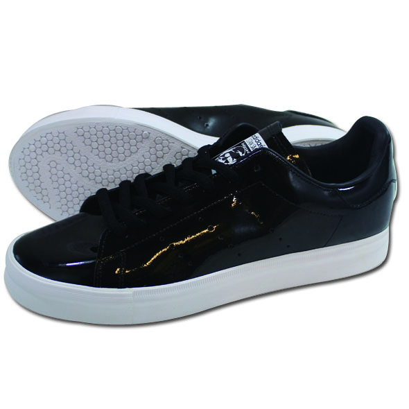格安アディダスadidasスタンスミスVULCエナメルブラック28.0 Q&U